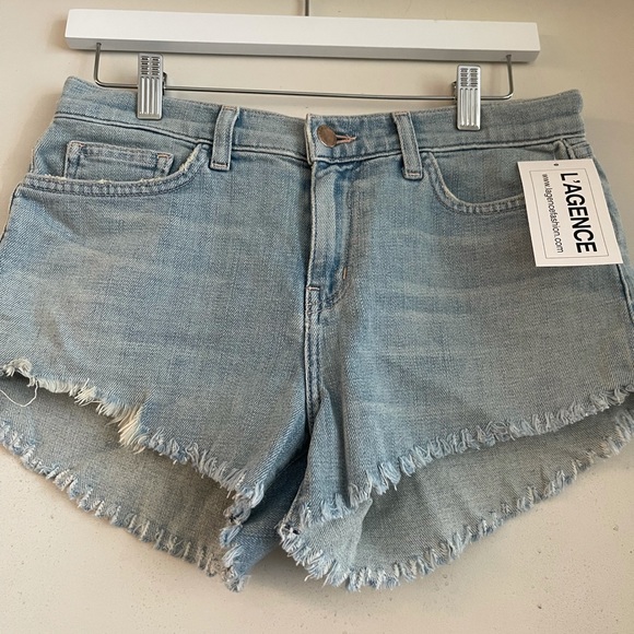 L’AGENCE Mid Rise Light Denim Shorts NWT - Picture 5 of 7